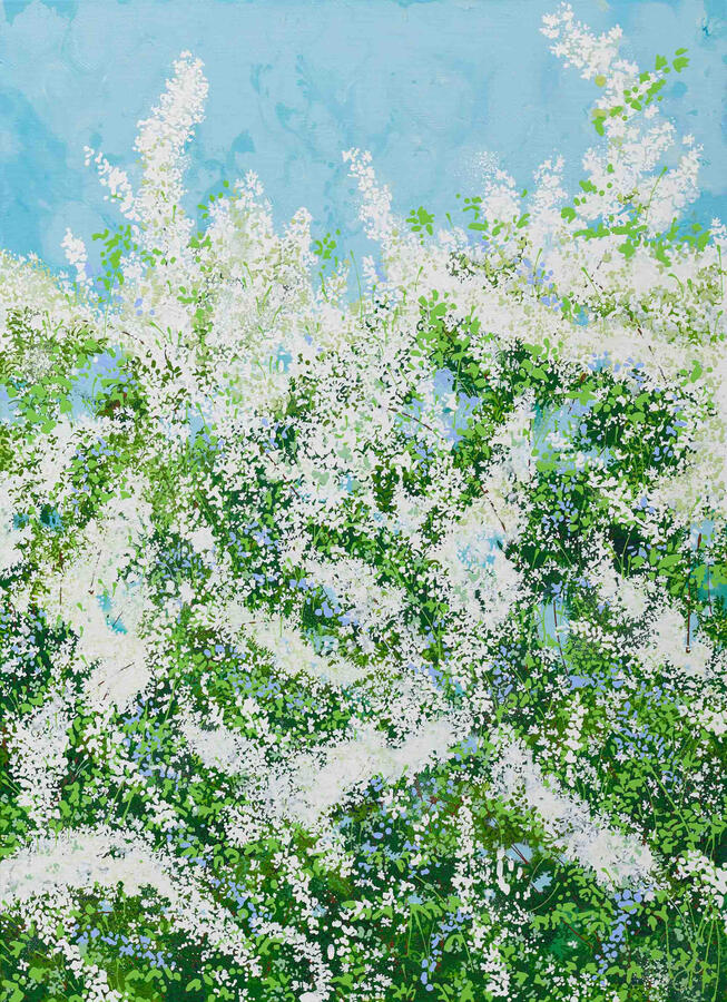 Little flowers, 73x53cm, acrylic on canvas, 2023