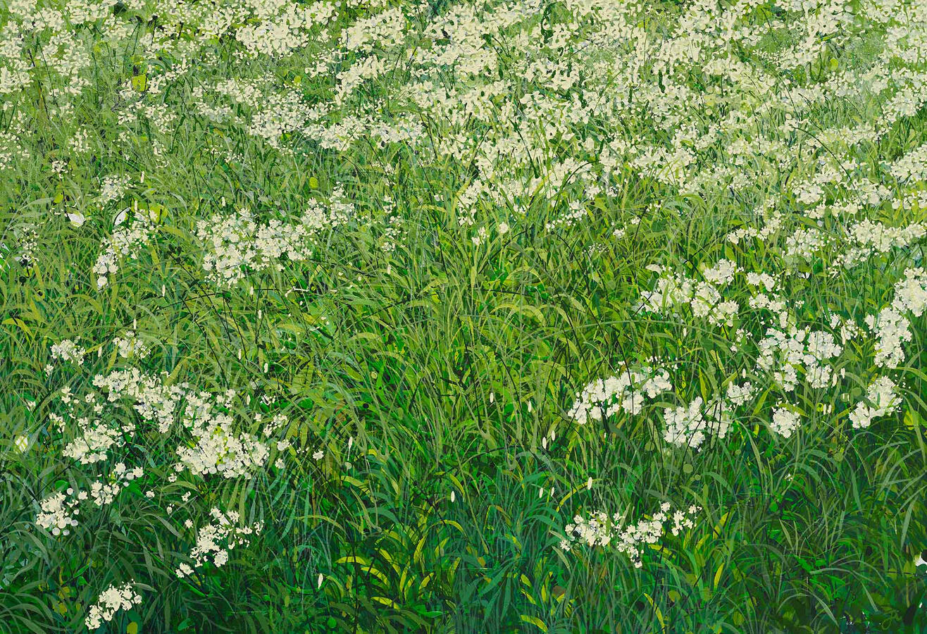 Green-Wave, acrylic on canvas,117 x 80 cm,2023