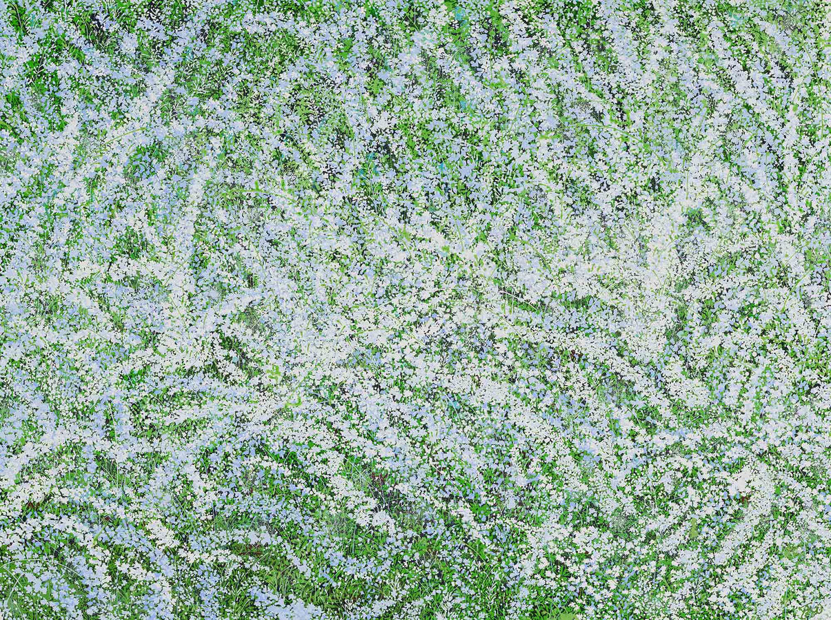 Little flowers, 130x97cm, acrylic on canvas, 2023