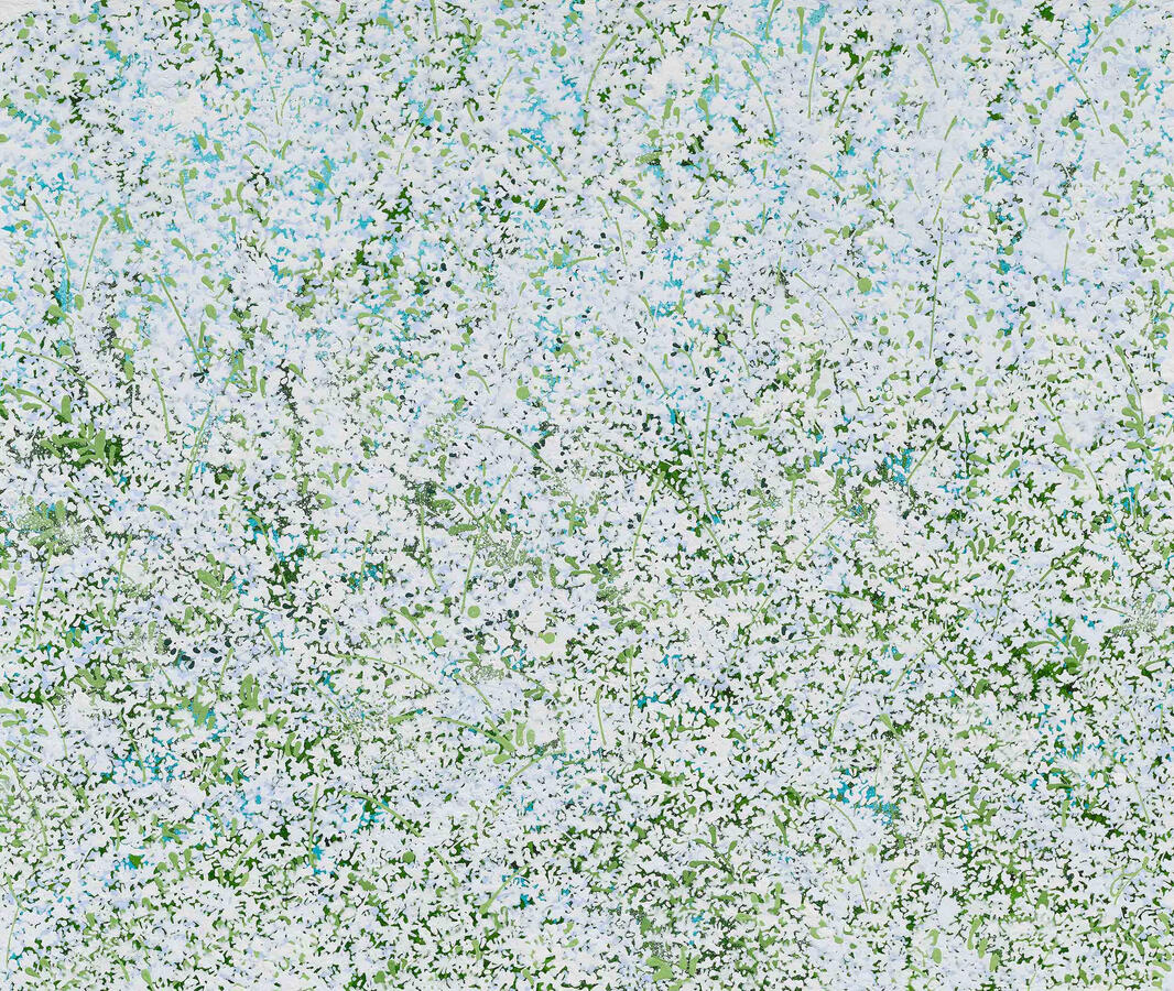 Little flowers, acrylic on canvas,53 x 45 cm,2023