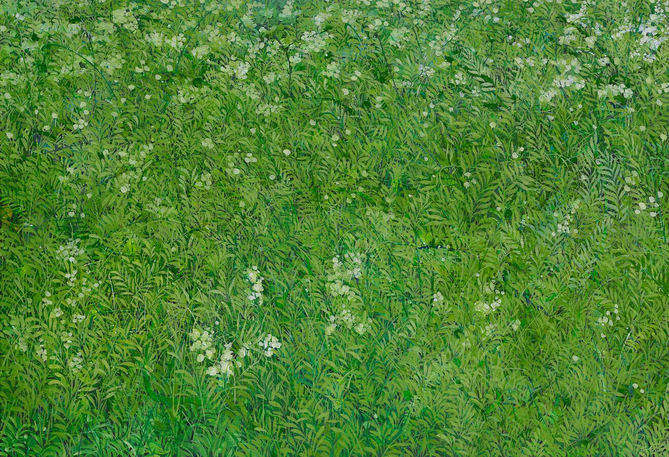 Green-Wave, 80x117cm, acrylic on canvas, 2023